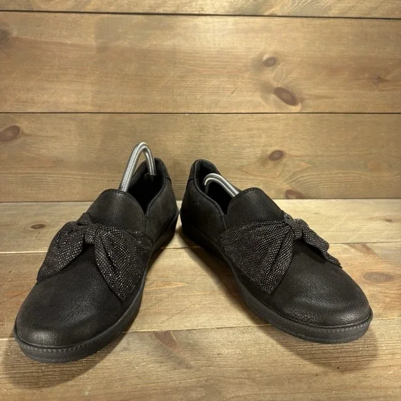 skechers madison avenue womens size 9 shoes black bow slip on comfort sneakers - Picture 3 of 10